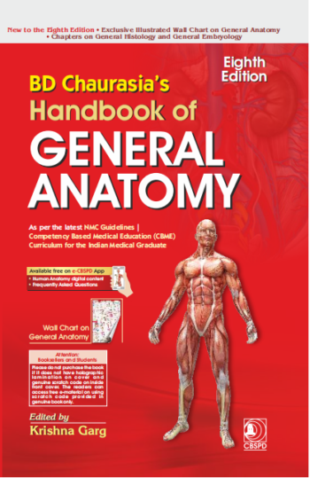 9788169030489 BD Chaurasia’s Handbook of General Anatomy 8e 2027 + Free Wall Chart Available at english book depot jhansi- myebd.in- online book store- jhansi- india- best bookstore- since 1935