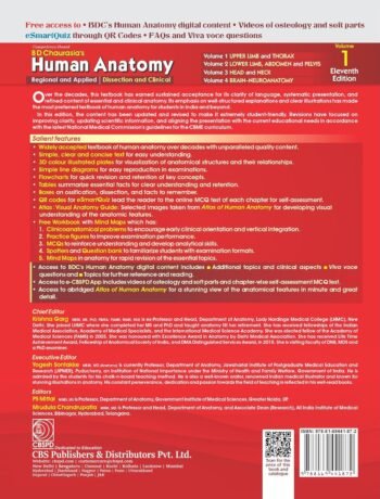 9788169441872 B D Chaurasia's Human Anatomy, Vol. 1, 11th Edition | Regional and Applied Dissection and Clinical : Upper Limb and Thorax with Free Workbook and Mind Maps (PB 2027) Available at english book depot jhansi- myebd.in- online book store- jhansi- india- best bookstore- since 1935