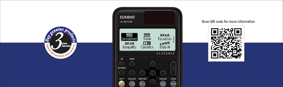 Casio FX-991CW Classwiz Non-Programmable Scientific Calculator 2 991cw banner - 991cw -