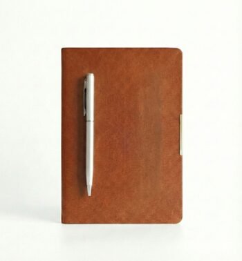 A5 Magna Notebook with magnet pen holder.