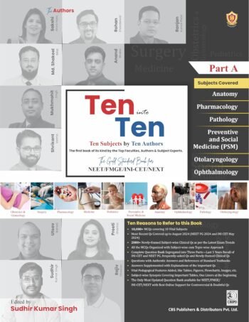 9789394525481 TEN INTO TEN THE GOLD STANDARD BOOK FOR NEET/FMGE/NIN-CET/NEXT 2 VOL SET (PB 2025) TEN SUBJECTS BY TEN AUTHORS Available at english book depot jhansi- myebd.in- online book store- jhansi- india- best bookstore- since 1935